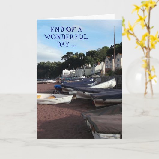 Shaldon, Einde van een prachtige dag - Verjaardags Kaart (Gele Bloem)