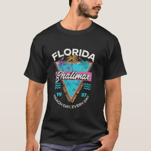 Shalimar Florida Vintage 80s Palmboom Strand Souve T-shirt