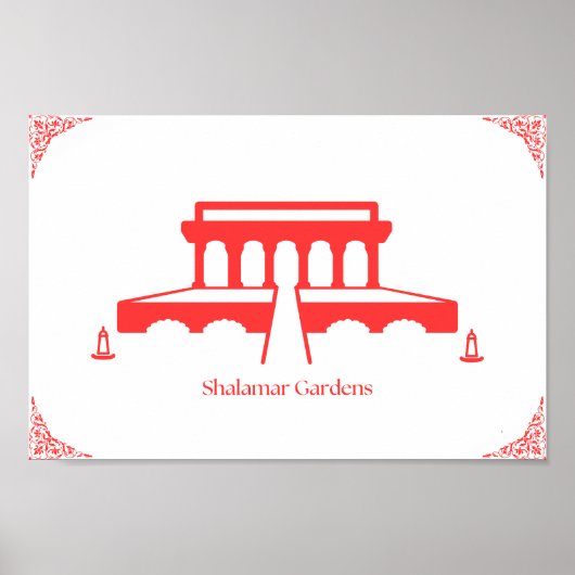 Shalimar Garden Lahore | Shalamar Gardens Poster (Voorkant)