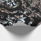 Shalliveye III Baroque Damask Glossy Cadeaupapier (Hoek)