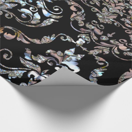 Shalliveye III Baroque Damask Glossy Elegance Cadeaupapier (Hoek)