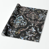 Shalliveye III Baroque Damask Glossy Elegance Cadeaupapier (Uitgerold)