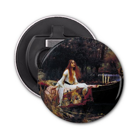 Shallot Boat JW Waterhouse Romantic Art Button Flesopener (Voorkant)