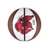 Shallot cartoon illustratie basketbal (Verticaal)