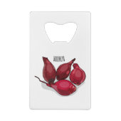 Shallot cartoon illustratie creditkaart flessenopener (Achterkant)