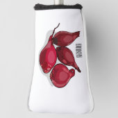 Shallot cartoon illustratie golfheadcover (Draai 90)