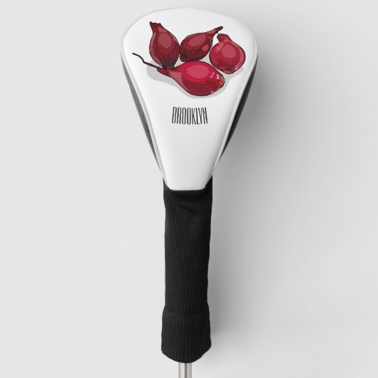Shallot cartoon illustratie golfheadcover (Voorkant)