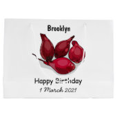 Shallot cartoon illustratie groot cadeauzakje (Achterkant)