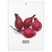 Shallot cartoon illustratie klembord (Achterkant)