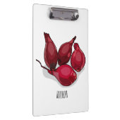 Shallot cartoon illustratie klembord (Rechts)