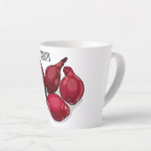 Shallot cartoon illustratie latte mok (Rechterhoek)