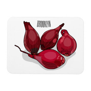 Shallot cartoon illustratie magneet