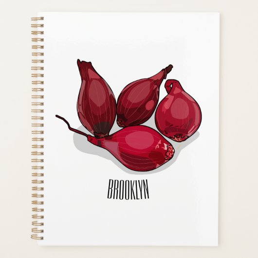 Shallot cartoon illustratie planner (Voorkant)