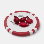 Shallot cartoon illustratie poker chips (Enkel)