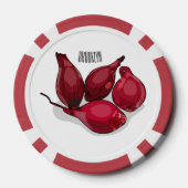 Shallot cartoon illustratie poker chips (Achterkant)