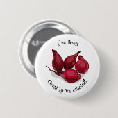 Shallot cartoon illustratie ronde button 5,7 cm (Voorkant /achterkant)