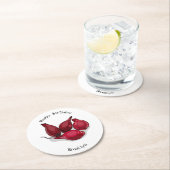 Shallot cartoon illustratie ronde kartonnen onderzetter (Insitu)