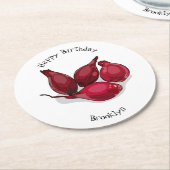 Shallot cartoon illustratie ronde kartonnen onderzetter (Gebogen)