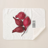 Shallot cartoon illustratie sherpa deken (Voorkant (horizontaal))