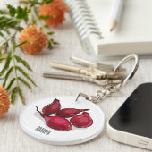 Shallot cartoon illustratie sleutelhanger (Voorkant Rechts)