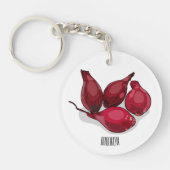 Shallot cartoon illustratie sleutelhanger (Voorkant)