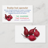 Shallot cartoon illustratie visitekaartje (Voorkant / Achterkant)