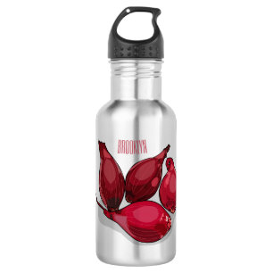 Shallot cartoon illustratie waterfles 