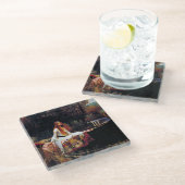 Shallot op Boat JW Waterhouse Fine Art Glazen Onderzetter (Schuin)