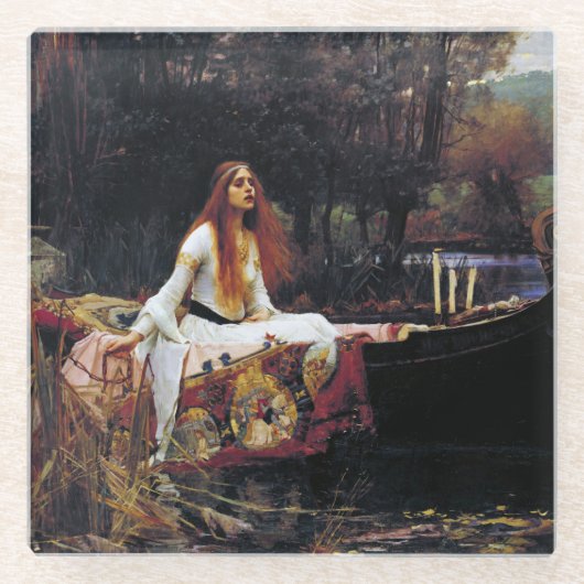 Shallot op Boat JW Waterhouse Fine Art Glazen Onderzetter (Voorkant)
