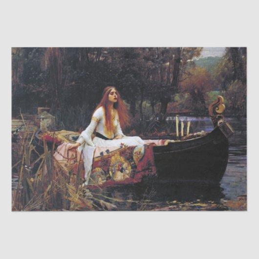 Shallot op Boat JW Waterhouse Fine Art Tissuepapier (Voorkant)