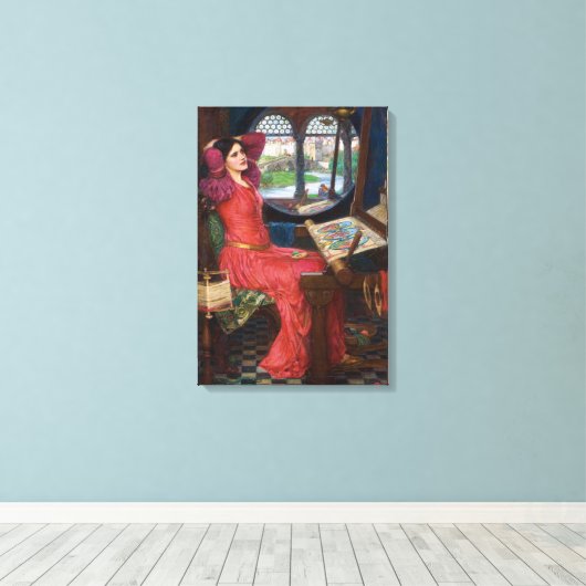 Shallot van John William Waterhouse Canvas Afdruk (Insitu (Houten vloer))