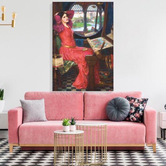 Shallot van John William Waterhouse Canvas Afdruk (Insitu (Woonkamer))