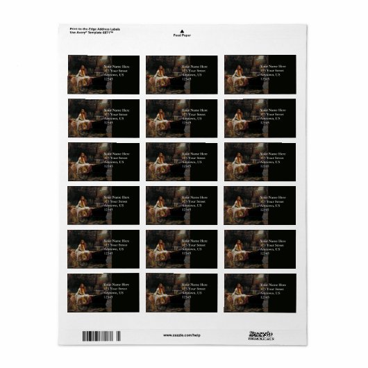 Shallot van John William Waterhouse Etiket (Full Sheet)