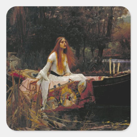 Shallot van John William Waterhouse Vierkante Sticker (Voorkant)