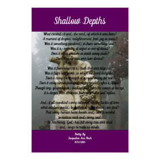 Shallow Depths Poëzie Poster
