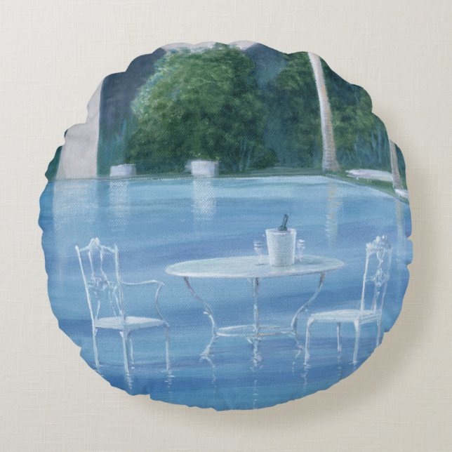 Shallow End Rond Kussen (Voorkant)