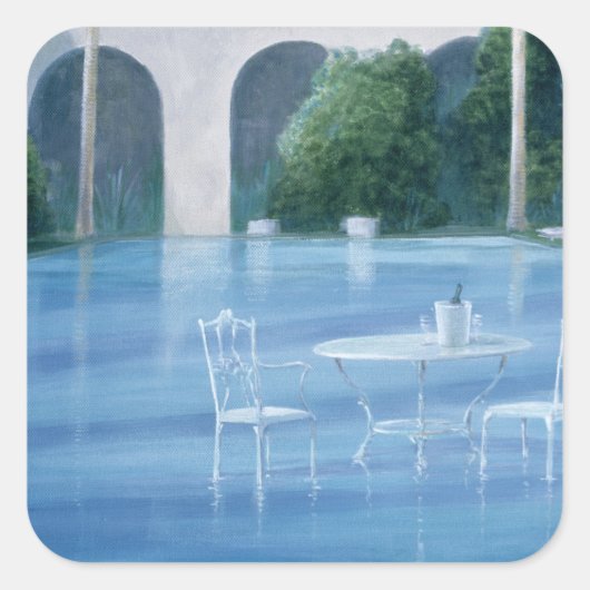 Shallow End Vierkante Sticker (Voorkant)