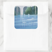 Shallow End Vierkante Sticker (Tas)