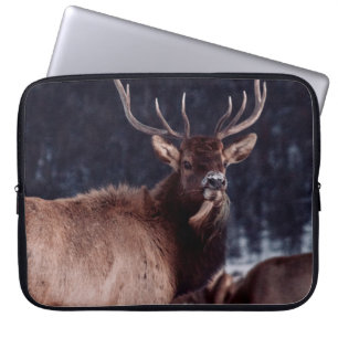 SHALLOW FOCUS FOTO VAN BROWN DEER LAPTOP SLEEVE