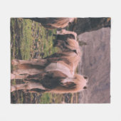 SHALLOW FOCUS FOTOGRAPHY OF HORSES FLEECE DEKEN (Voorkant (Horizontaal))