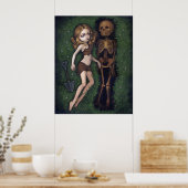 Shallow Grave gothic skelet low brow Art Print (Keuken)