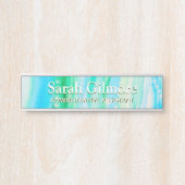 Shallow Water Alcohol Ink Art Desk Deurbordje (Voorkant)