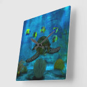 Shallow Waters Aquatic Vierkante Klok (Hoek)