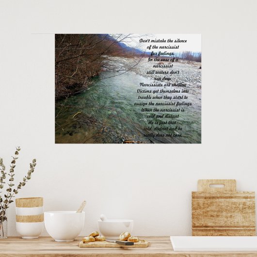 Shallow Waters - Narcissist Poster (Keuken)