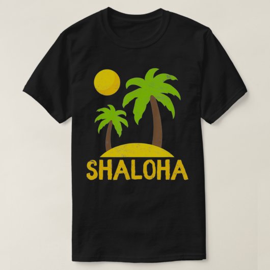 Shaloha Aloha Hawaii Jewish Hawaiian Kosher Shabba T-shirt (Design voorkant)