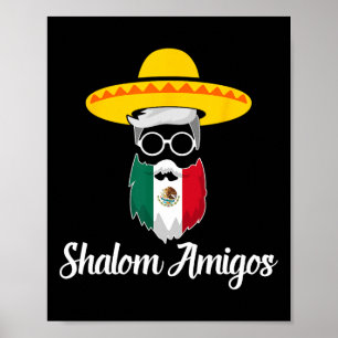 Shalom Amigos - Joods Mexicaans Chanoeka Cinco de Poster