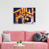 Shalom Bayit Canvas Afdruk (Insitu (Woonkamer))