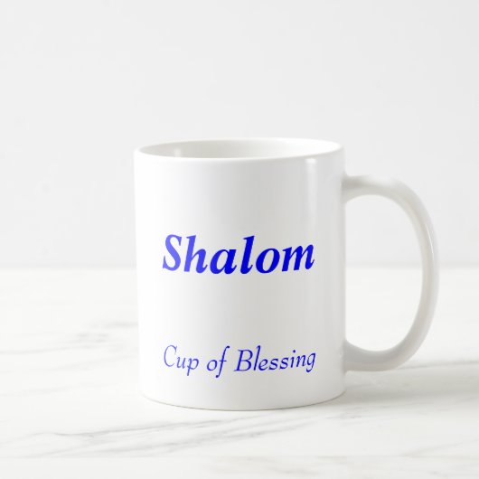 Shalom - Beker van de zegen Koffiemok (Rechts)