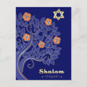 Shalom bij Pesach. lentebloeiende boom Briefkaart (Voorkant)