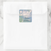 Shalom bij Pesach White Clouds op Blue Sticker (Tas)
